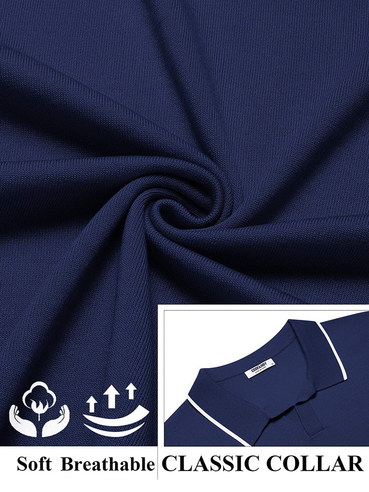 Casual Old Money Knit Polo Shirt (US Only)