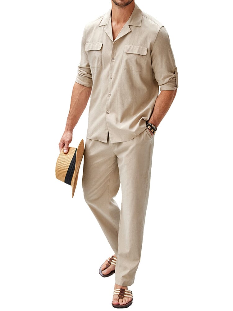 Cozy Cotton Linen Shirt Sets (US Only)
