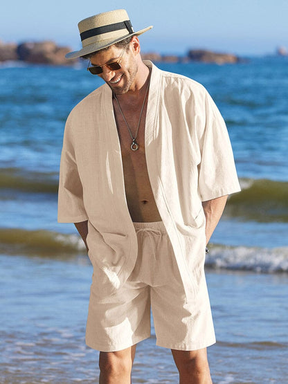 Casual Cotton Linen Kimono Sets (US Only)