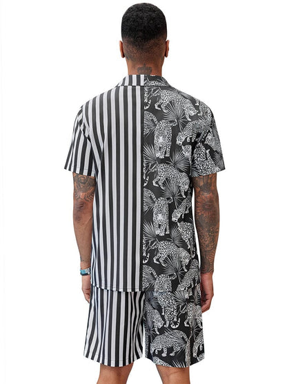 Hawaiian Splicing Beach Shirt Set (US Only)