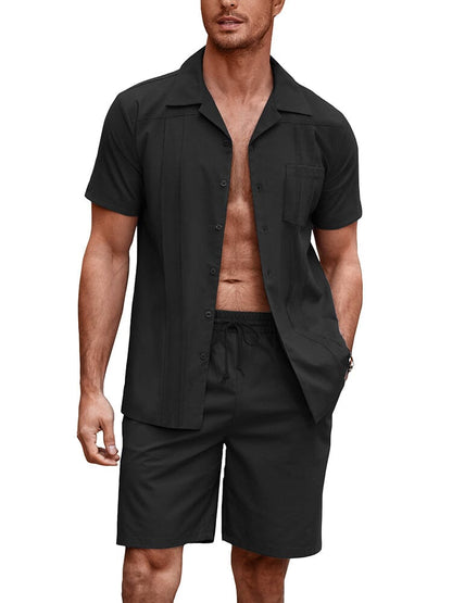 Soft Linen Blend Shirt Set (US Only)