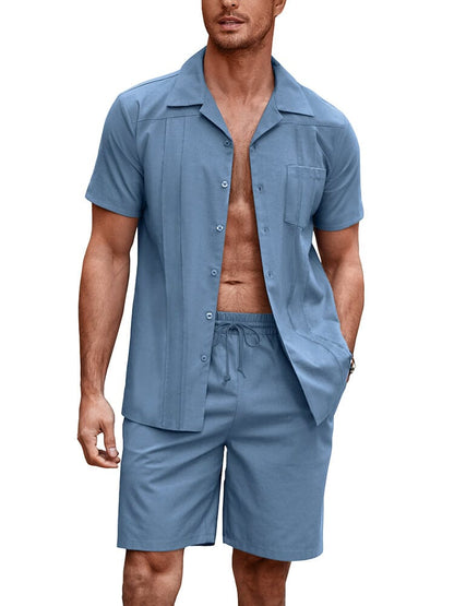 Soft Linen Blend Shirt Set (US Only)