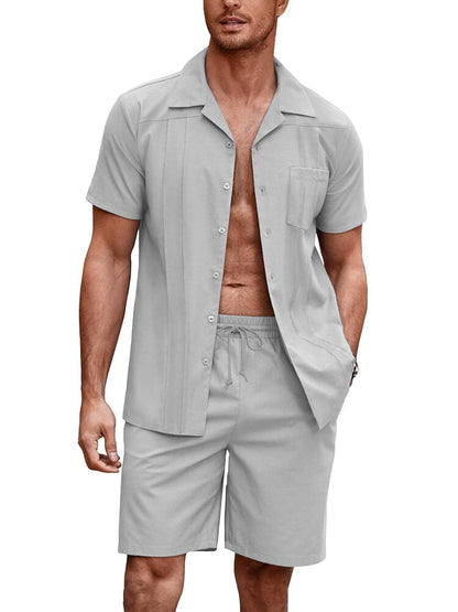 Soft Linen Blend Shirt Set (US Only)