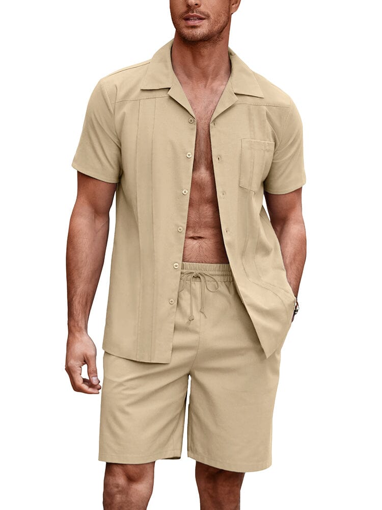Soft Linen Blend Shirt Set (US Only)