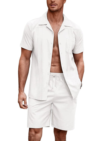 Soft Linen Blend Shirt Set (US Only)
