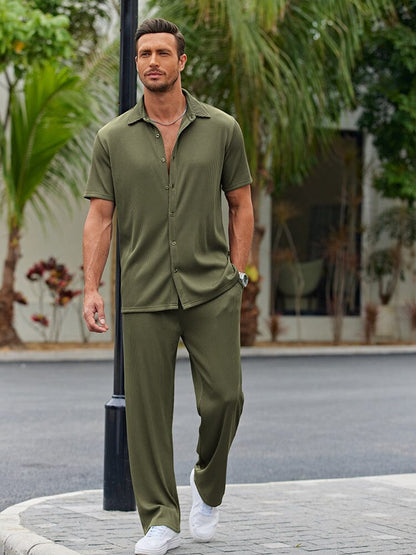 Casual Loose Fit Shirt Sets (Live Only)
