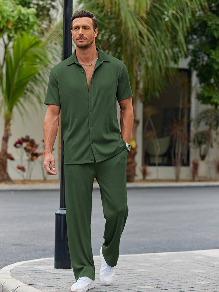 Casual Loose Fit Shirt Sets (Live Only)