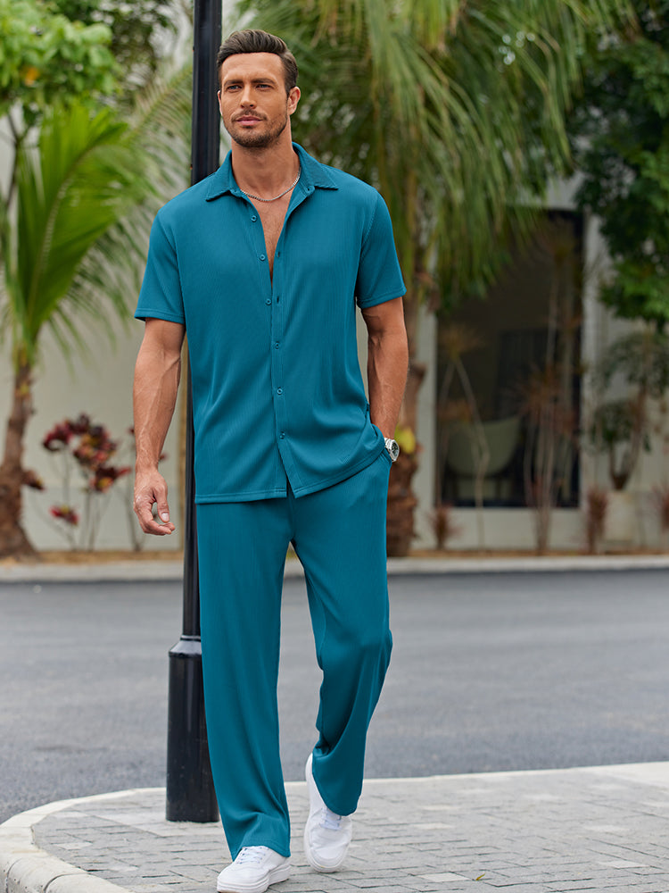 Casual Loose Fit Shirt Sets (Live Only)