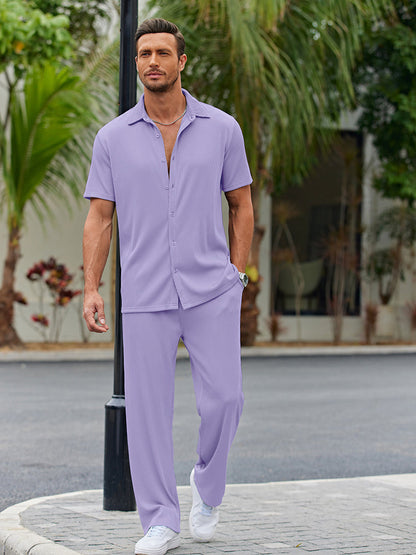 Casual Loose Fit Shirt Sets (Live Only)
