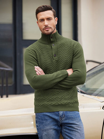 Casual Cable Knit Henley Sweater (US Only)