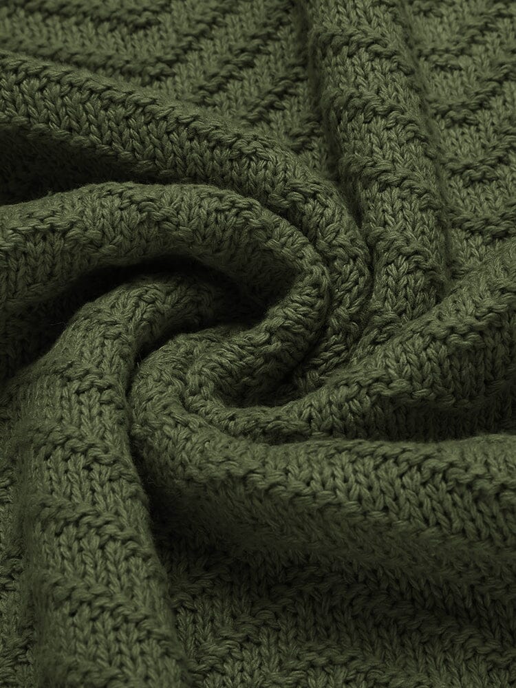 Casual Cable Knit Henley Sweater (US Only)