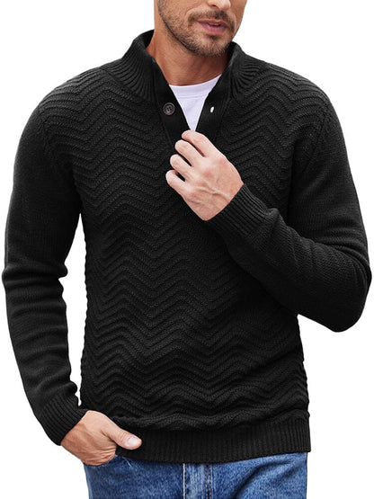 Casual Cable Knit Henley Sweater (US Only)