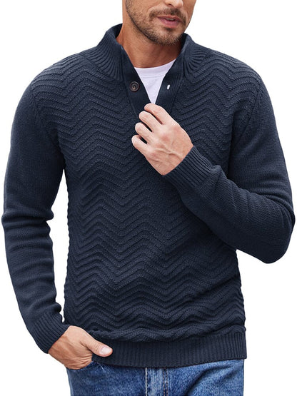 Casual Cable Knit Henley Sweater (US Only)