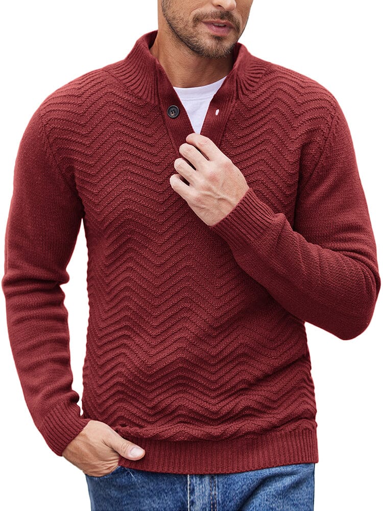 Casual Cable Knit Henley Sweater (US Only)