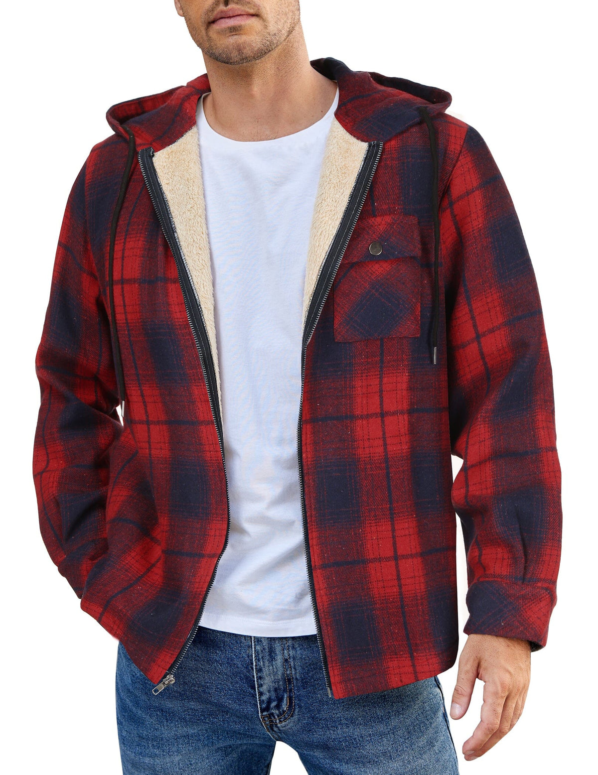 Comfy Plaid Flannel Lined Jacket (US Only)