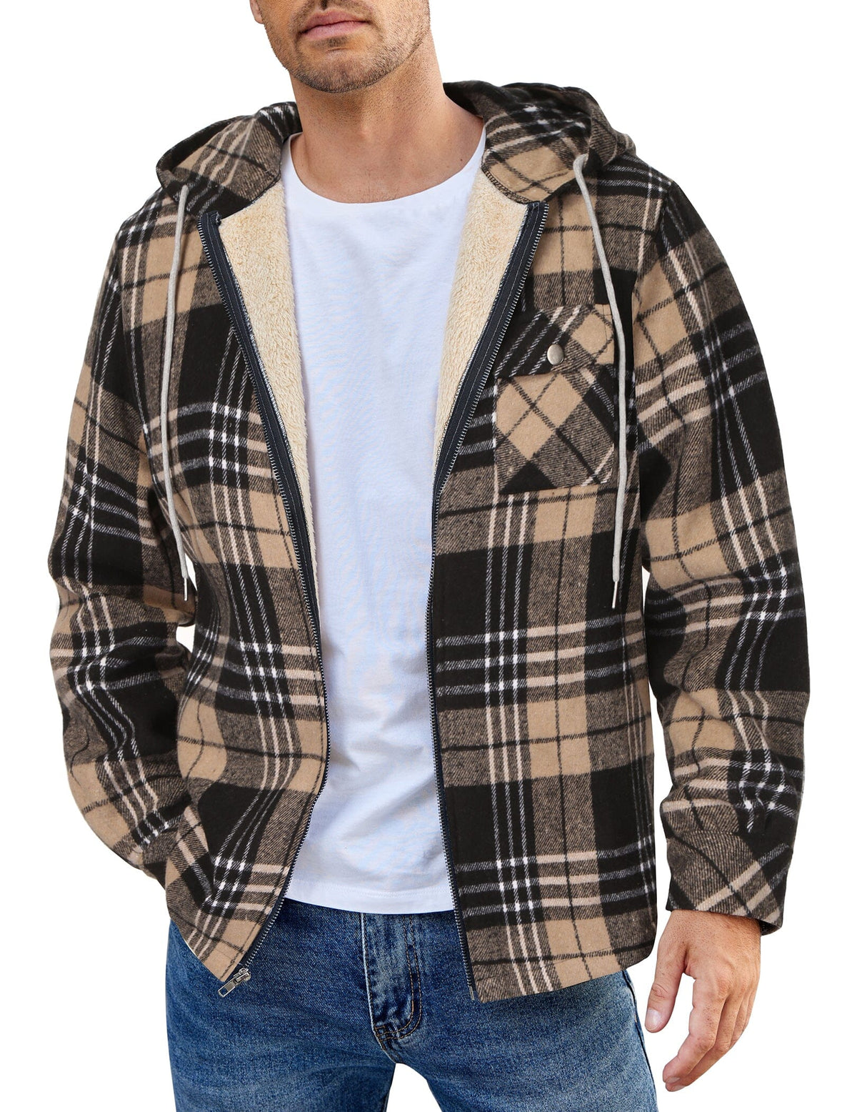 Comfy Plaid Flannel Lined Jacket (US Only)