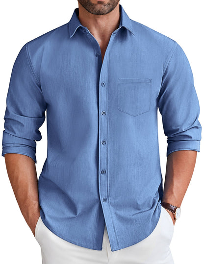 Casual Faux Denim Shirt (US Only)