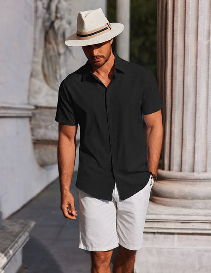 Casual Summer Button Down Short Sleeve Shirts (US Only)