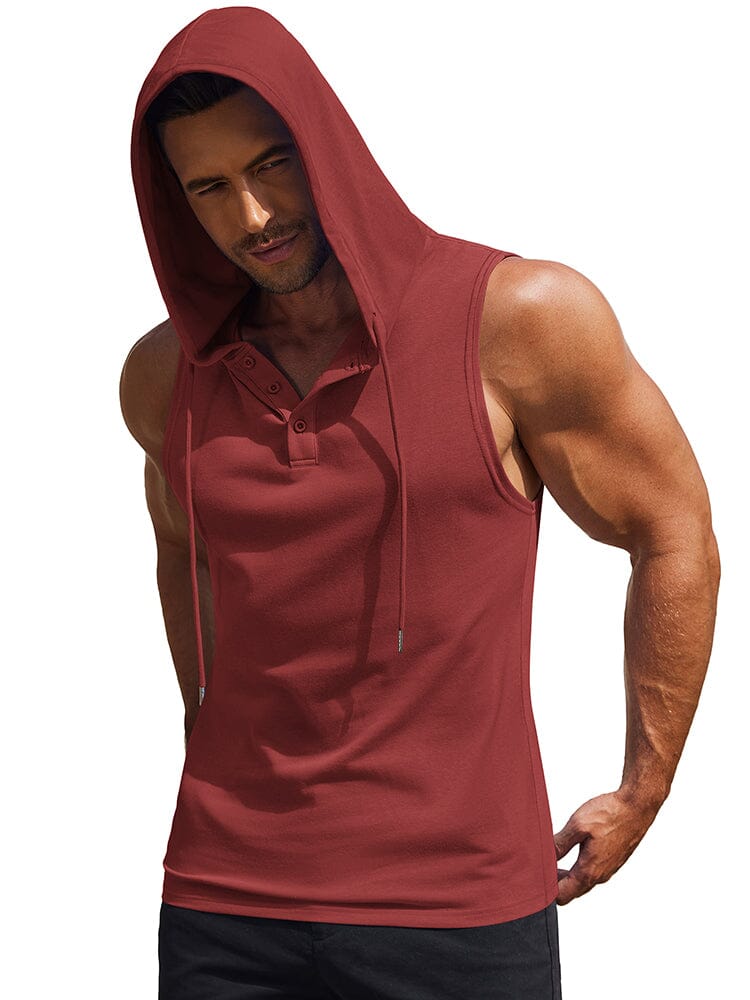 Cotton Hooded Tank Tops (US Only)