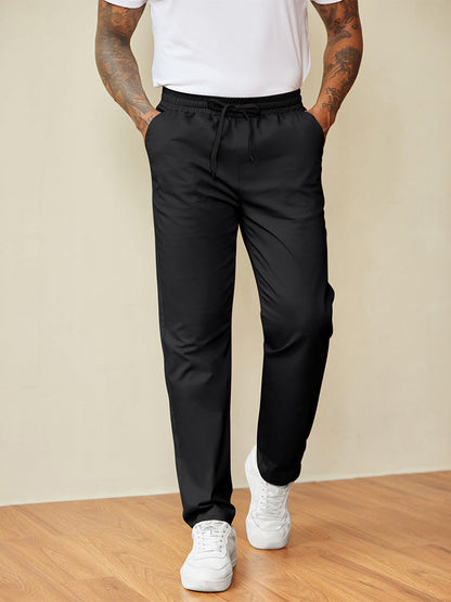 Casual Straight Leg Drawstring Chino Pants (US Only)