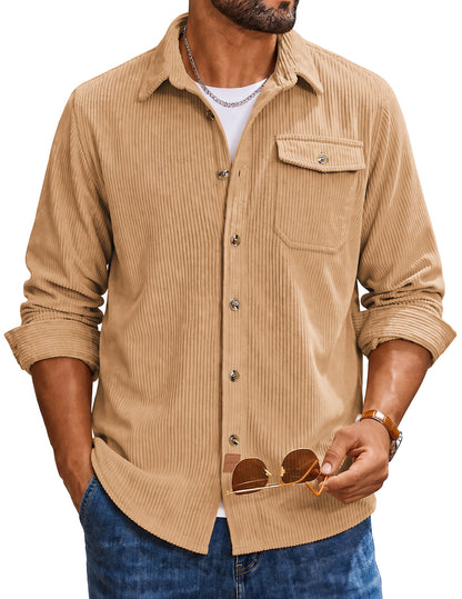 Corduroy Button Down Shirt Jacket (US Only)