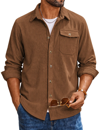 Corduroy Button Down Shirt Jacket (US Only)