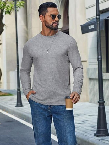 Essential Cotton-Blend Long Sleeve Tee (US Only)