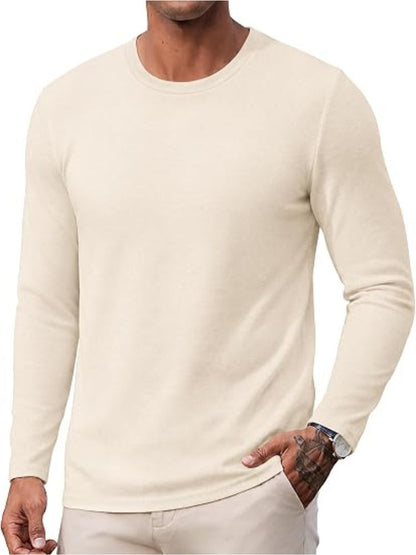 Crew Neck Long Sleeve Soft Lightweight Basic T-Shirt (US Only)