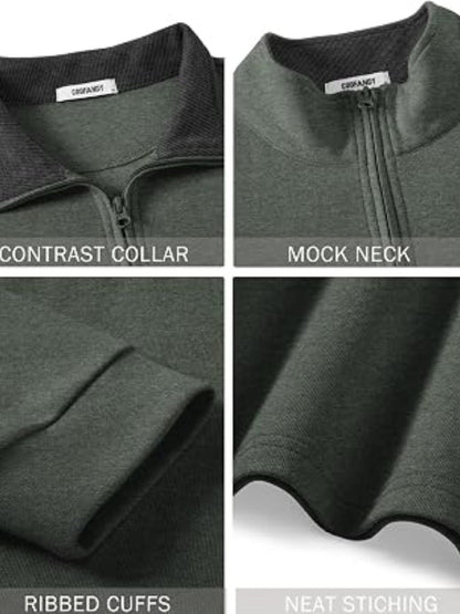 Mock Neck Quarter Zip Knit Pullover (US Only)