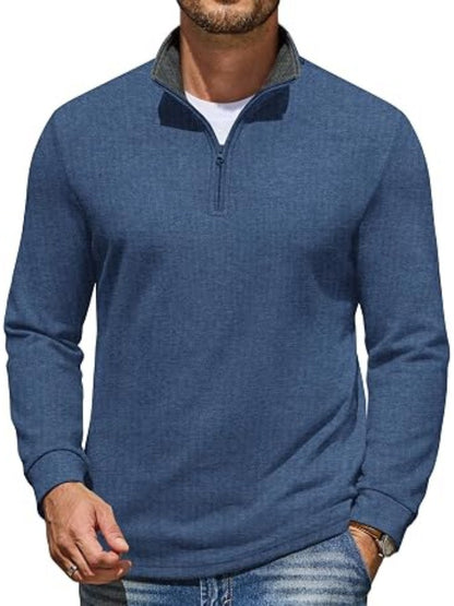 Mock Neck Quarter Zip Knit Pullover (US Only)