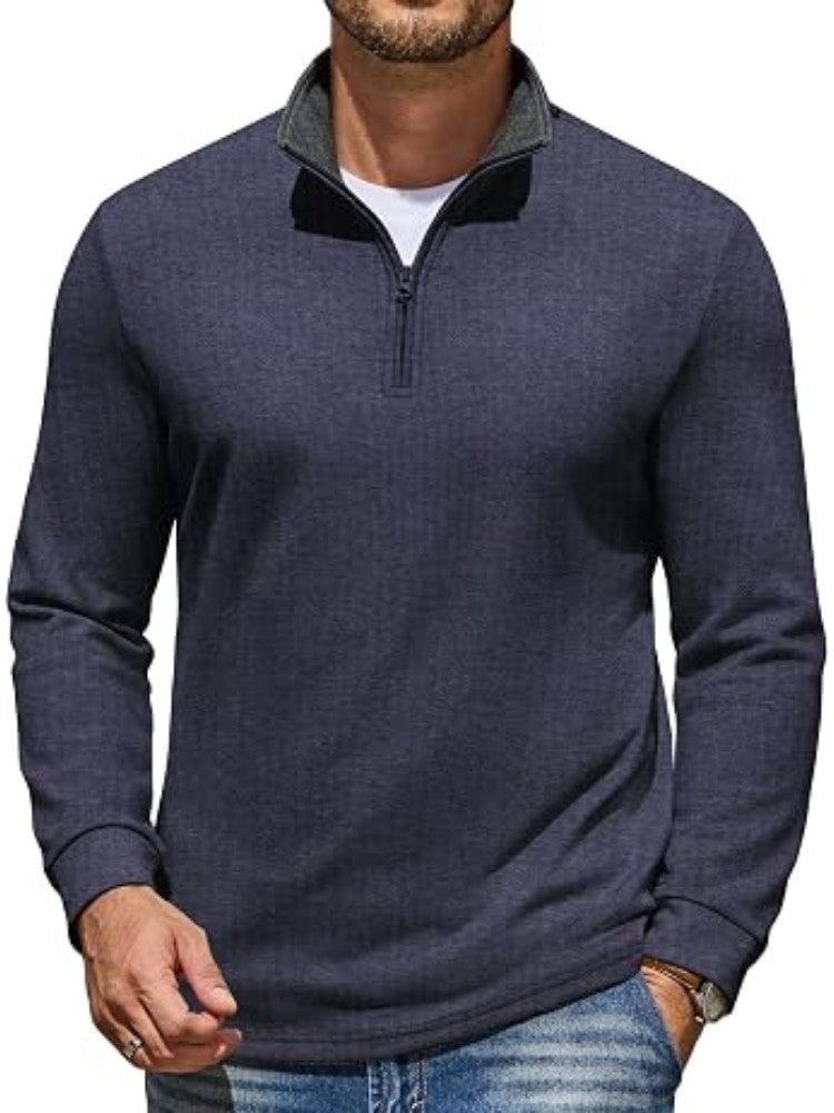 Mock Neck Quarter Zip Knit Pullover (US Only)