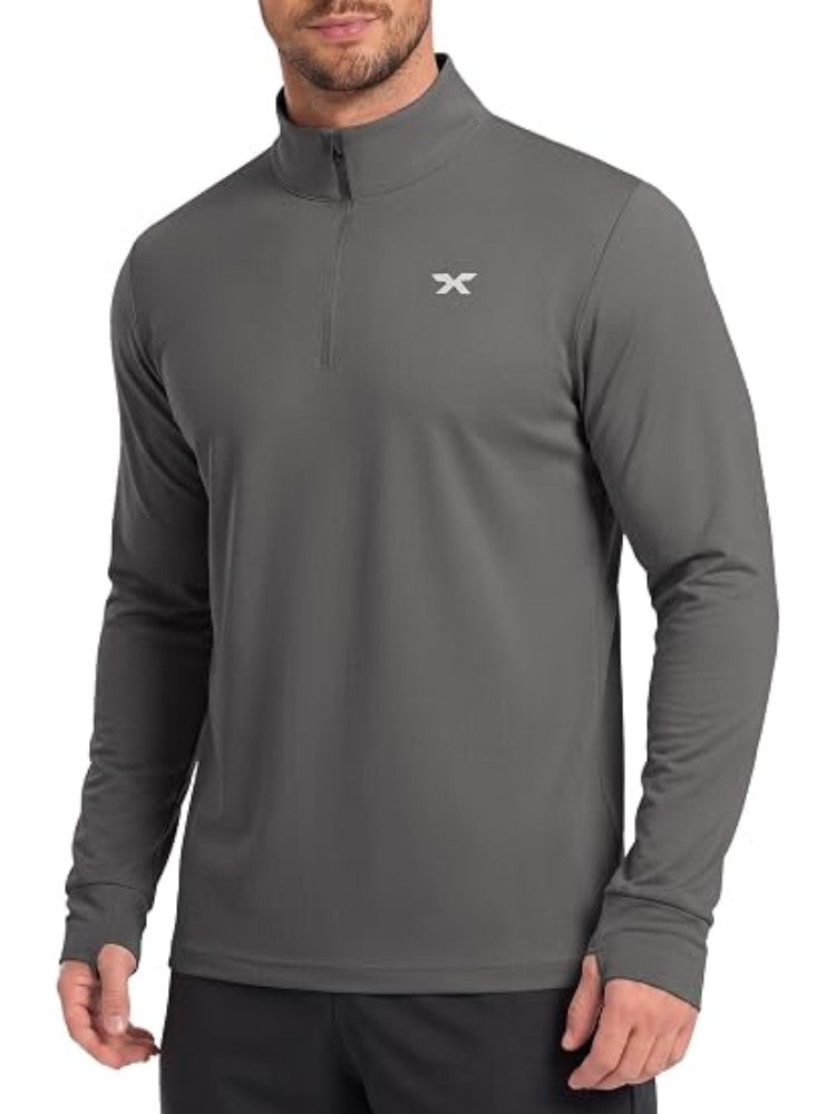 Quarter Zip Long Sleeve Athletic Running Shirt (US Only)