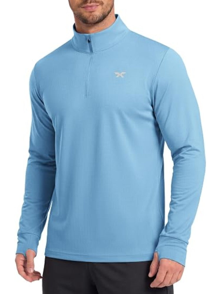 Quarter Zip Long Sleeve Athletic Running Shirt (US Only)