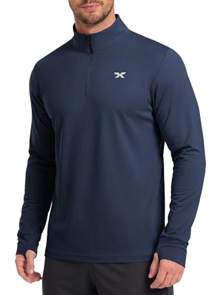 Quarter Zip Long Sleeve Athletic Running Shirt (US Only)