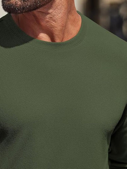 Cloud-Soft Waffle Knit Long Sleeve Tee (US Only)