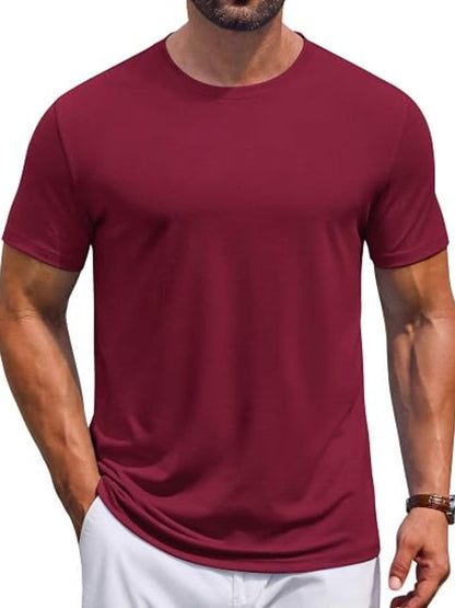 Casual Crew Neck Short Sleeve Basic T-Shirt (US Only)