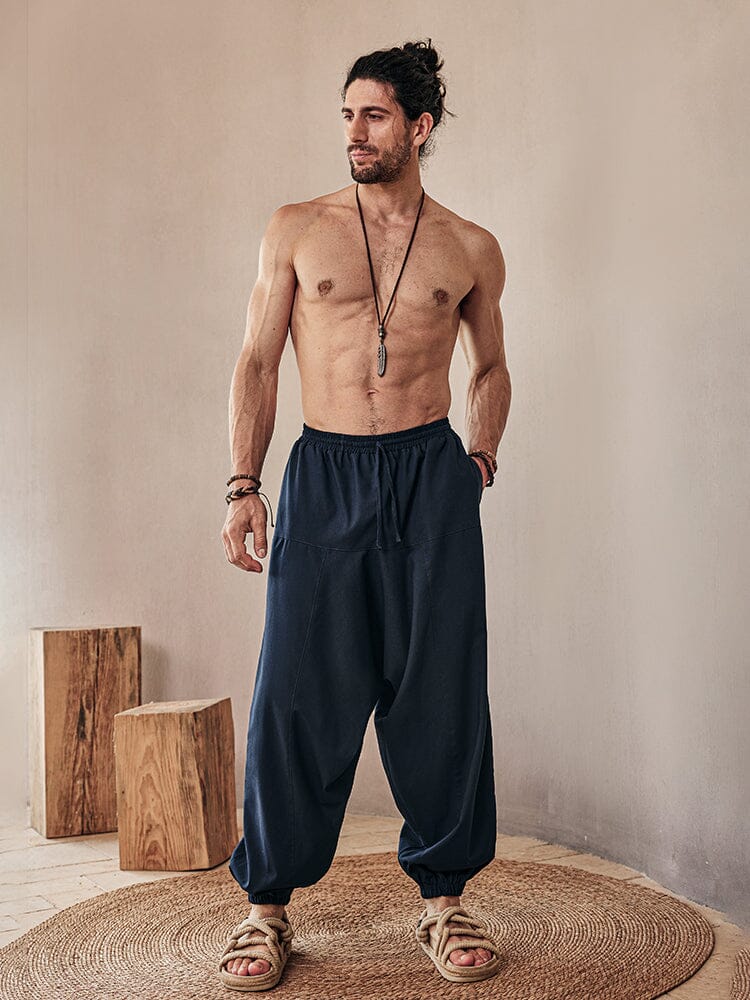 Cozy Linen Blend Harem Pants