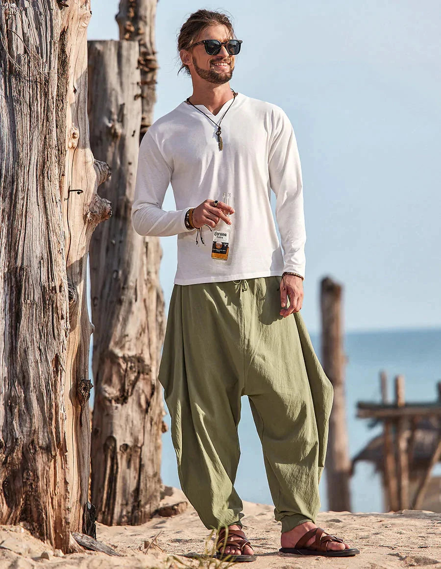 Loose V Neck Long Sleeves Shirt (Live Only)