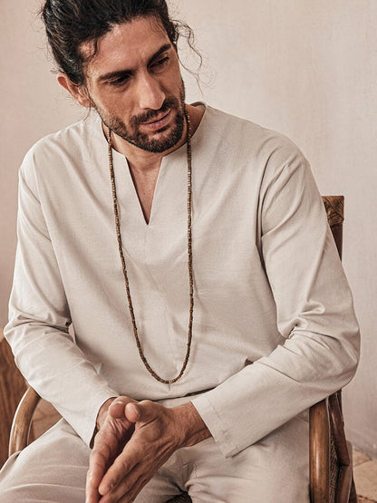 Cozy Linen Blend Shirt Set