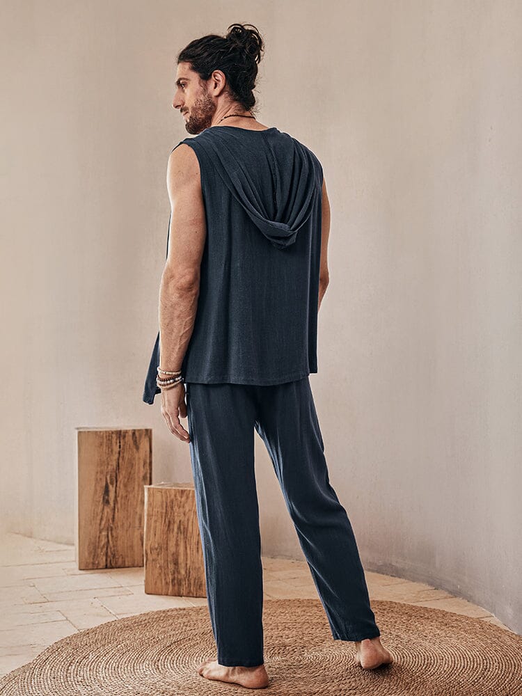 Soft Linen Blend Tank Top Set
