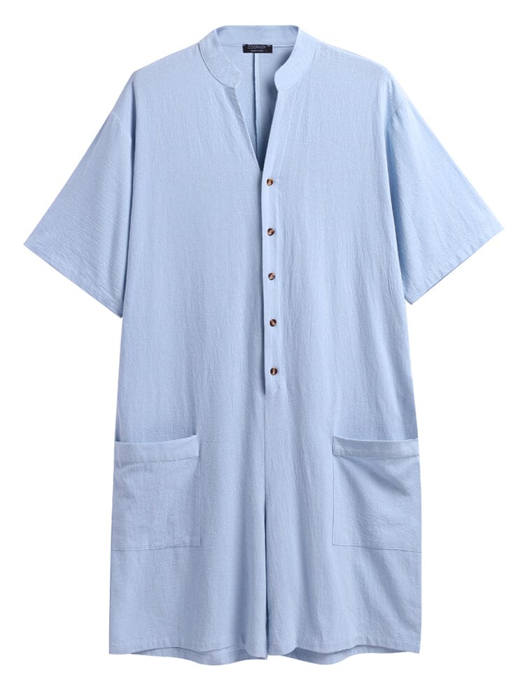 Cotton Stand Collar Jumpsuit