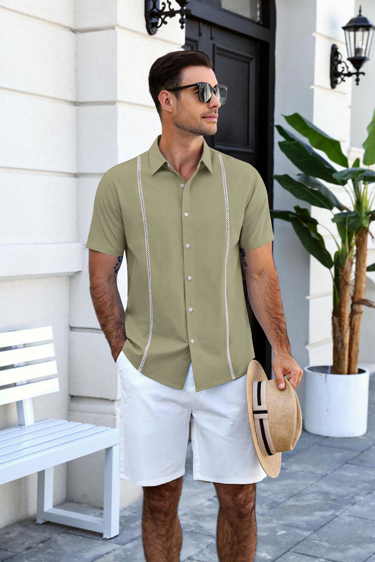 Summer Casual Cuban Guayabera Shirt (US Only)