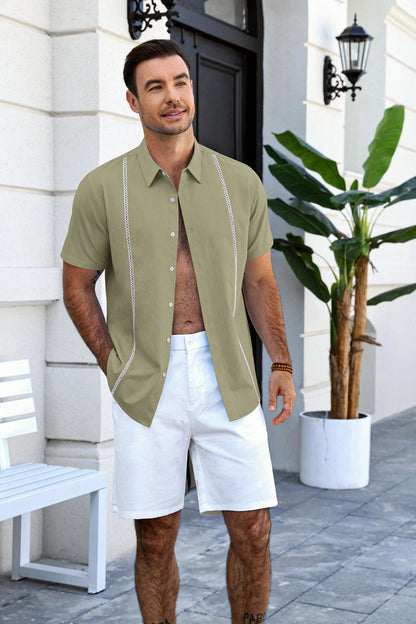 Summer Casual Cuban Guayabera Shirt (US Only)
