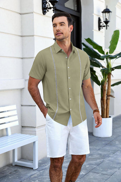 Summer Casual Cuban Guayabera Shirt (US Only)