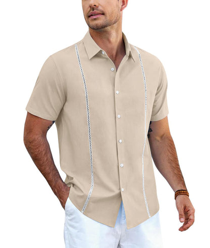 Summer Casual Cuban Guayabera Shirt (US Only)