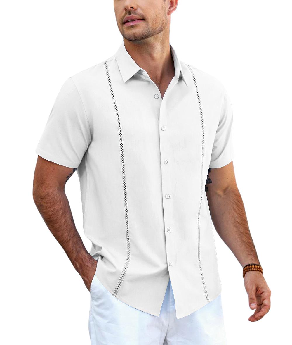 Summer Casual Cuban Guayabera Shirt (US Only)