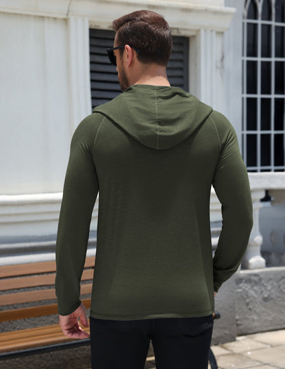 Casual Comfort Travel Henley Hoodie (US Only)