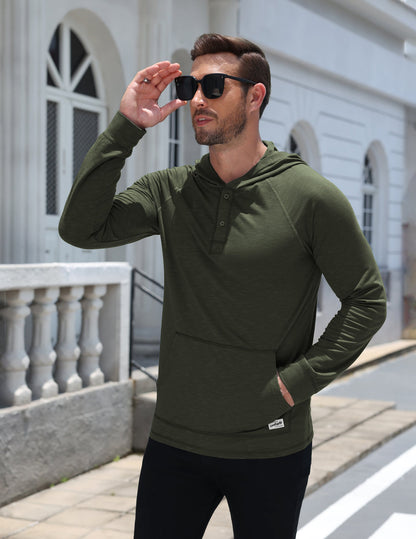 Casual Comfort Travel Henley Hoodie (US Only)