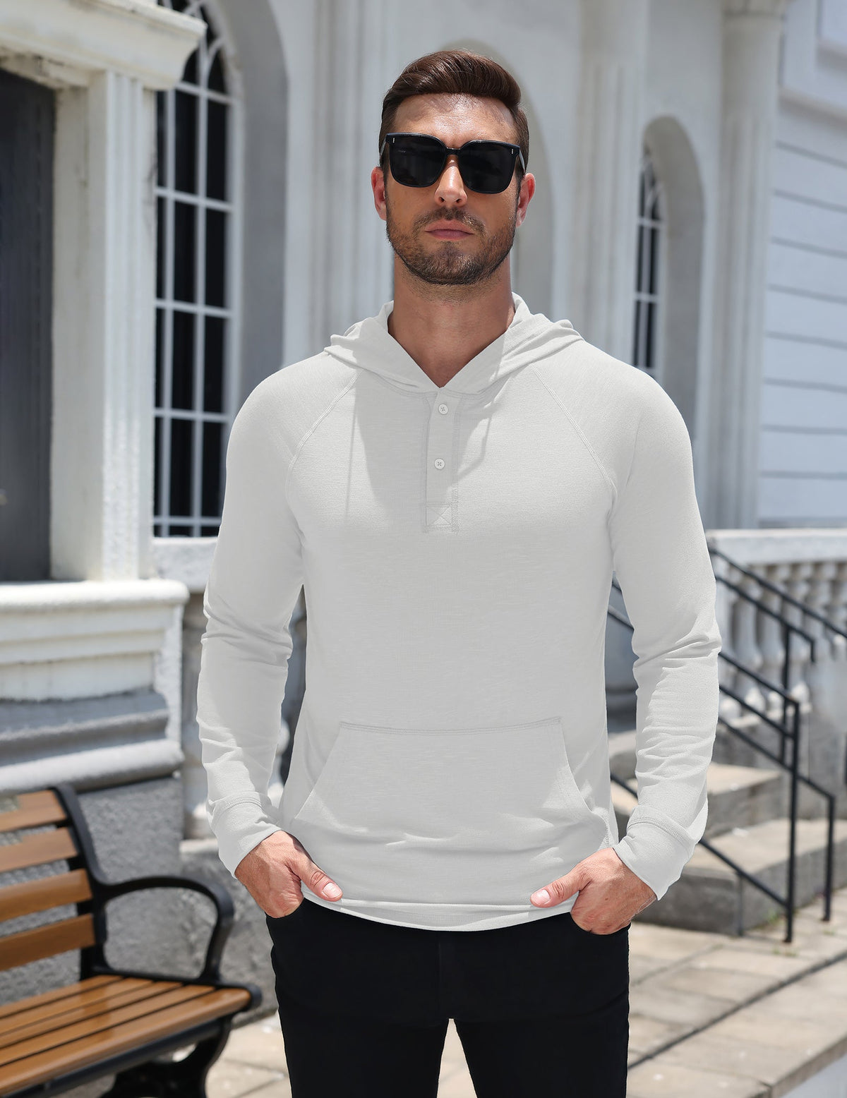 Casual Comfort Travel Henley Hoodie (US Only)