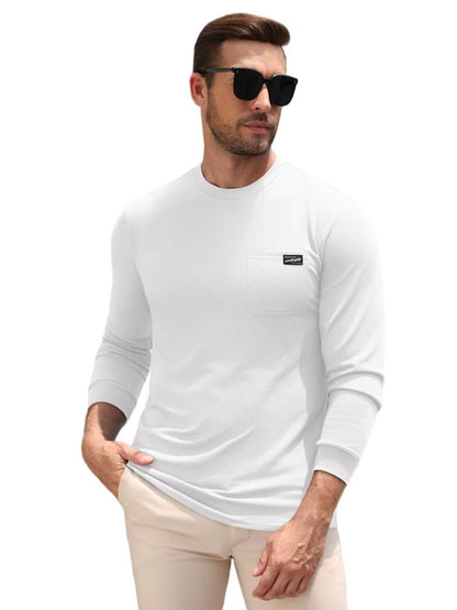 Regular Fit Crewneck Long Sleeve Pocket T-Shirt (US Only)